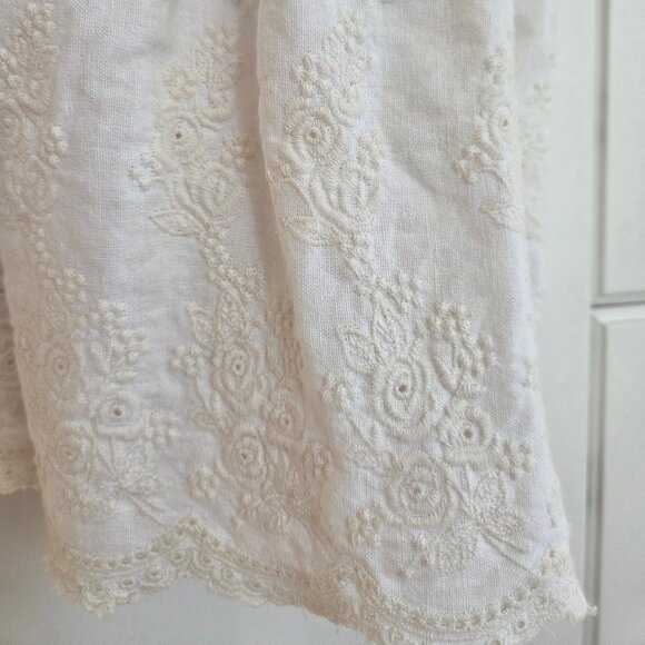 ZARA Cream Embroidered Boho Blouse/Tunic 100% cotton - Picture 8 of 13